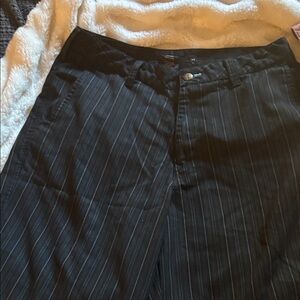 Rusty Black Pinstripe Cargo Shorts